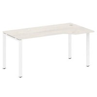 Metal System Style БП.СА-1 Пр (Дуб Наварра/белый) Стол криволинейный правый на П-образном м/к