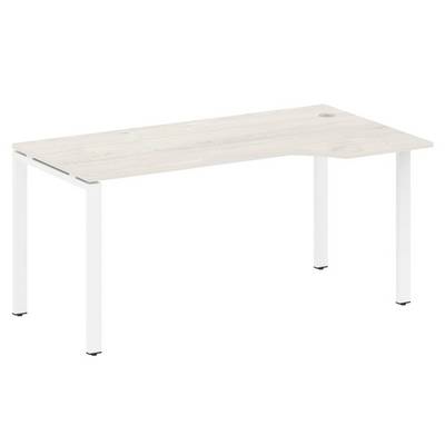 Metal System Style БП.СА-1 Пр (Дуб Наварра/белый) Стол криволинейный правый на П-образном м/к