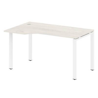 Metal System Style БП.СА-2 Л (Дуб Наварра/белый) Стол криволинейный левый на П-образном м/к