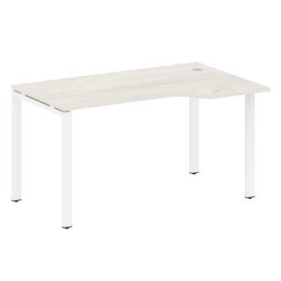 Metal System Style БП.СА-2 Пр (Дуб Наварра/белый) Стол криволинейный правый на П-образном м/к