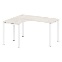 Metal System Style БП.СА-3 Л (Дуб Наварра/белый) Стол криволинейный левый на П-образном м/к