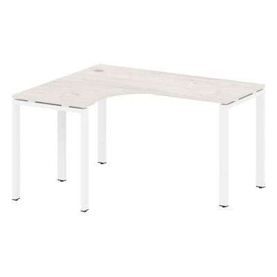 Metal System Style БП.СА-3 Л (Дуб Наварра/белый) Стол криволинейный левый на П-образном м/к