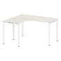 Metal System Style БП.СА-3 Л (Дуб Наварра/белый) Стол криволинейный левый на П-образном м/к