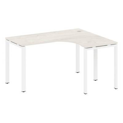 Metal System Style БП.СА-3 Пр (Дуб Наварра/белый) Стол криволинейный правый на П-образном м/к