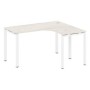 Metal System Style БП.СА-3 Пр (Дуб Наварра/белый) Стол криволинейный правый на П-образном м/к