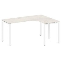Metal System Style БП.СА-4 Пр (Дуб Наварра/белый) Стол криволинейный правый на П-образном м/к