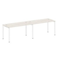Metal System Style БП.СМ-2.3 (Дуб Наварра/белый) Рабочая станция на 2 раб.места на П-образном м/к