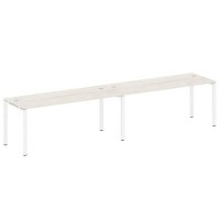 Metal System Style БП.СМ-2.5 (Дуб Наварра/белый) Рабочая станция на 2 раб.места на П-образном м/к