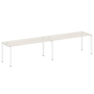 Metal System Style БП.СМ-2.5 (Дуб Наварра/белый) Рабочая станция на 2 раб.места на П-образном м/к