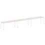 Metal System Style БП.СМ-3.5 (Дуб Наварра/белый) Рабочая станция на 3 раб.места на П-образном м/к