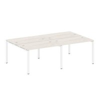 Metal System Style БП.СМ-4.2 (Дуб Наварра/белый) Рабочая станция на 4 раб.места на П-образном м/к