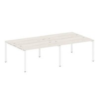 Metal System Style БП.СМ-4.3 (Дуб Наварра/белый) Рабочая станция на 4 раб.места на П-образном м/к