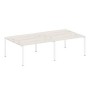 Metal System Style БП.СМ-4.3 (Дуб Наварра/белый) Рабочая станция на 4 раб.места на П-образном м/к