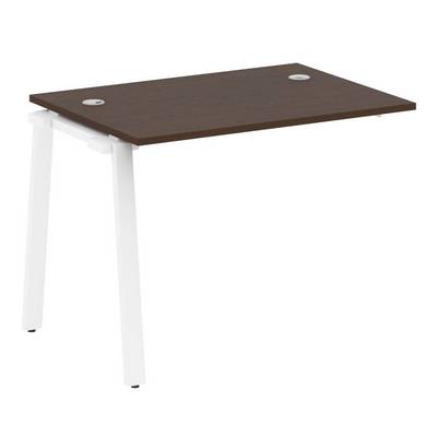 Metal System Style БА.ПРС-СП-1.1 (Венге цаво/белый) Проходной наборный на А-образном м/к элемент рабочей станции (проходная опора Б.ОСП-72, столешница, комплект траверс)