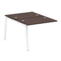 Metal System Style БА.ПРС-СП-2.1 (Венге цаво/белый) Проходной наборный элемент рабочей станции на А-образном м/к (проходная опора Б.ОСП-147, две столешницы, два комплекта траверс)