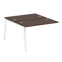 Metal System Style БА.ПРС-СП-2.2 (Венге цаво/белый) Проходной наборный элемент рабочей станции на А-образном м/к (проходная опора Б.ОСП-147, две столешницы, два комплекта траверс)