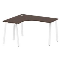 Metal System Style БА.СА-3 Л (Венге цаво/белый) Стол криволинейный левый на А-образном м/к