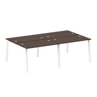 Metal System Style БА.СМ-4.2 (Венге цаво/белый) Рабочая станция на 4 раб.места на А-образном м/к