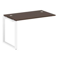 Metal System Style БО.ПРС-СП-1.2 (Венге цаво/белый) Проходной наборный элемент рабочей станции на О-образном  м/к(проходная опора Б.ОСП-72, столешница, комплект траверс)