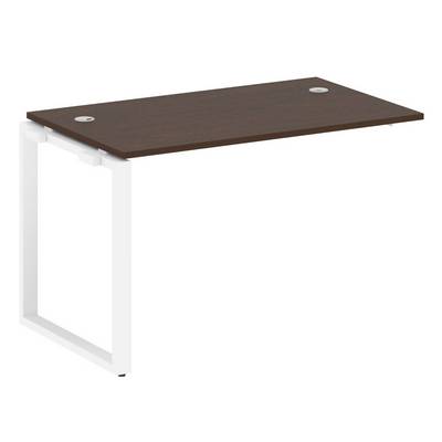 Metal System Style БО.ПРС-СП-1.2 (Венге цаво/белый) Проходной наборный элемент рабочей станции на О-образном  м/к(проходная опора Б.ОСП-72, столешница, комплект траверс)