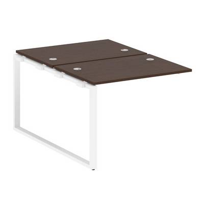 Metal System Style БО.ПРС-СП-2.1 (Венге цаво/белый) Проходной наборный элемент рабочей станции на О-образном м/к (проходная опора Б.ОСП-147, две столешницы, два комплекта траверс)