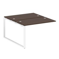 Metal System Style БО.ПРС-СП-2.2 (Венге цаво/белый) Проходной наборный элемент рабочей станции на О-образном м/к (проходная опора Б.ОСП-147, две столешницы, два комплекта траверс)