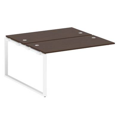 Metal System Style БО.ПРС-СП-2.3 (Венге цаво/белый) Проходной наборный элемент рабочей станции на О-образном м/к (проходная опора Б.ОСП-147, две столешницы, два комплекта траверс)