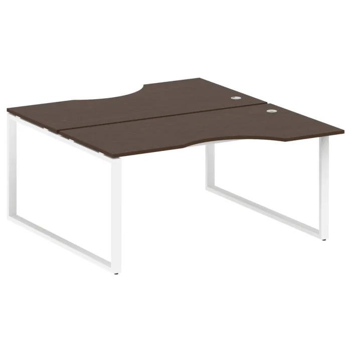 БО.РАС-СА-2.1 Рабочая станция криволинейная на О-образном м/к, венге цаво, белый