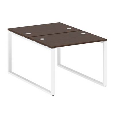 Metal System Style БО.РАС-СП-2.1 (Венге цаво/белый) Рабочая станция на О-образном м/к