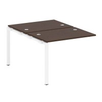 Metal System Style БП.ПРС-СП-2.1 (Венге цаво/белый) Проходной наборный элемент рабочей станции на П-образном м/к  (проходная опора Б.ОСП-147, две столешницы, два комплекта траверс)