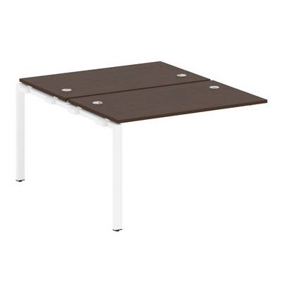 Metal System Style БП.ПРС-СП-2.2 (Венге цаво/белый) Проходной наборный элемент рабочей станции  на П-образном м/к  (проходная опора Б.ОСП-147, две столешницы, два комплекта траверс)