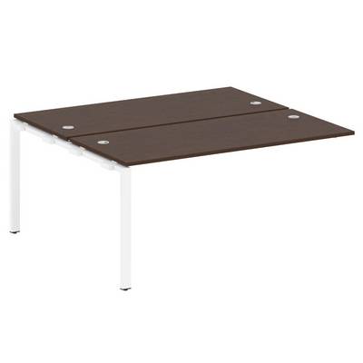 Metal System Style БП.ПРС-СП-2.4 (Венге цаво/белый) Проходной наборный элемент рабочей станции  на П-образном м/к  (проходная опора Б.ОСП-147, две столешницы, два комплекта траверс)