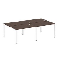 Metal System Style БП.СМ-4.2 (Венге цаво/белый) Рабочая станция на 4 раб.места на П-образном м/к