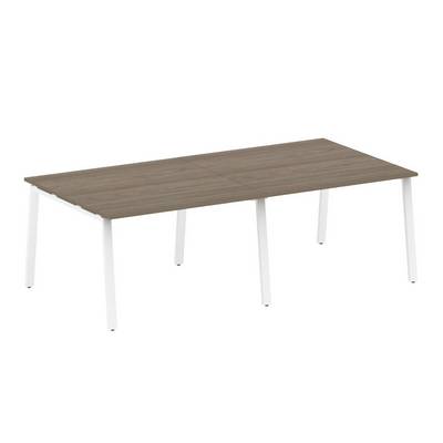 Metal System Style БА.ПРГ-2.2 (Вяз благородный/белый) Переговорный стол (2 столешницы) на А-образном м/к