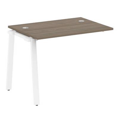 Metal System Style БА.ПРС-СП-1.1 (Вяз благородный/белый) Проходной наборный на А-образном м/к элемент рабочей станции (проходная опора Б.ОСП-72, столешница, комплект траверс)