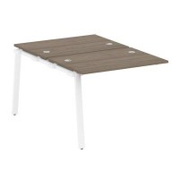 Metal System Style БА.ПРС-СП-2.1 (Вяз благородный/белый) Проходной наборный элемент рабочей станции на А-образном м/к (проходная опора Б.ОСП-147, две столешницы, два комплекта траверс)