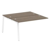 Metal System Style БА.ПРС-СП-2.3 (Вяз благородный/белый) Проходной наборный элемент рабочей станции на А-образном м/к (проходная опора Б.ОСП-147, две столешницы, два комплекта траверс)