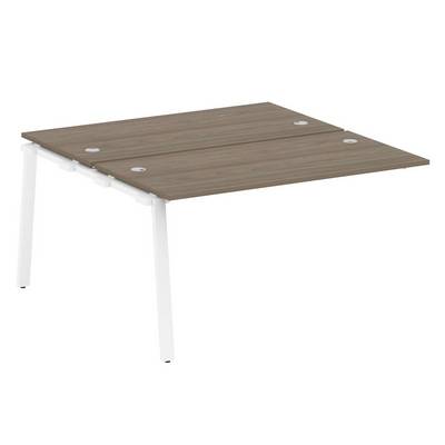 Metal System Style БА.ПРС-СП-2.3 (Вяз благородный/белый) Проходной наборный элемент рабочей станции на А-образном м/к (проходная опора Б.ОСП-147, две столешницы, два комплекта траверс)