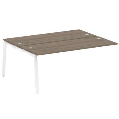 Metal System Style БА.ПРС-СП-2.5 (Вяз благородный/белый) Проходной наборный элемент рабочей станции на А-образном м/к (проходная опора Б.ОСП-147, две столешницы, два комплекта траверс)