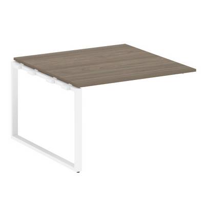 Metal System Style БО.ППРГ-2 (Вяз благородный/белый) Проходной наборный элемент переговорного стола на О-образном м/к (проходная опора Б.ОСП-123, столешница, два комплекта траверс)