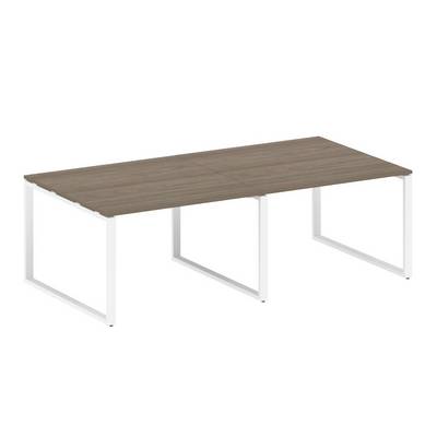 Metal System Style БО.ПРГ-2.2 (Вяз благородный/белый) Переговорный стол (2 столешницы) на О-образном м/к