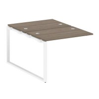 Metal System Style БО.ПРС-СП-2.1 (Вяз благородный/белый) Проходной наборный элемент рабочей станции на О-образном м/к (проходная опора Б.ОСП-147, две столешницы, два комплекта траверс)