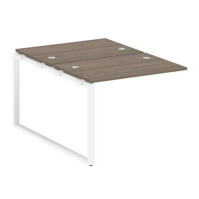 Metal System Style БО.ПРС-СП-2.1 (Вяз благородный/белый) Проходной наборный элемент рабочей станции на О-образном м/к (проходная опора Б.ОСП-147, две столешницы, два комплекта траверс)