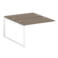 Metal System Style БО.ПРС-СП-2.2 (Вяз благородный/белый) Проходной наборный элемент рабочей станции на О-образном м/к (проходная опора Б.ОСП-147, две столешницы, два комплекта траверс)