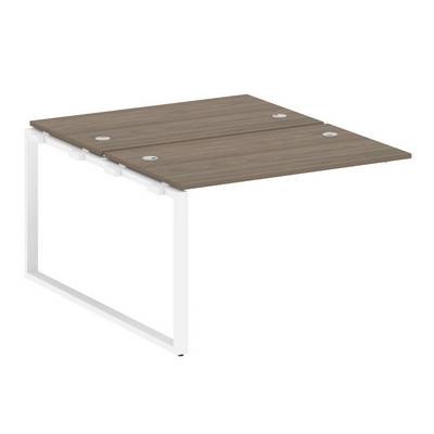 Metal System Style БО.ПРС-СП-2.2 (Вяз благородный/белый) Проходной наборный элемент рабочей станции на О-образном м/к (проходная опора Б.ОСП-147, две столешницы, два комплекта траверс)