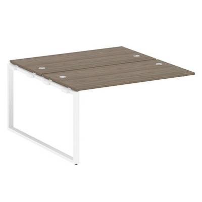 Metal System Style БО.ПРС-СП-2.3 (Вяз благородный/белый) Проходной наборный элемент рабочей станции на О-образном м/к (проходная опора Б.ОСП-147, две столешницы, два комплекта траверс)