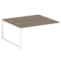 Metal System Style БО.ПРС-СП-2.4 (Вяз благородный/белый) Проходной наборный элемент рабочей станции на О-образном м/к (проходная опора Б.ОСП-147, две столешницы, два комплекта траверс)