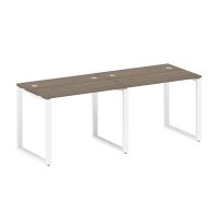 Metal System Style БО.СМ-2.1 (Вяз благородный/белый) Рабочая станция на 2 раб.места на О-образном м/к
