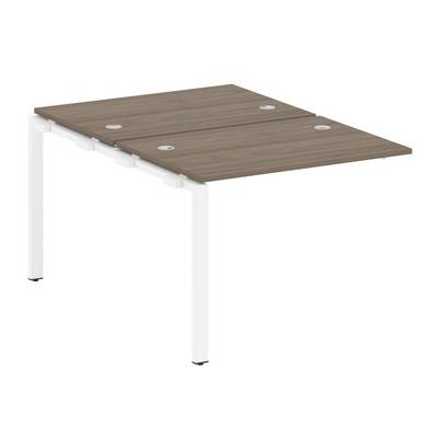 Metal System Style БП.ПРС-СП-2.1 (Вяз благородный/белый) Проходной наборный элемент рабочей станции на П-образном м/к  (проходная опора Б.ОСП-147, две столешницы, два комплекта траверс)