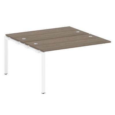 Metal System Style БП.ПРС-СП-2.3 (Вяз благородный/белый) Проходной наборный элемент рабочей станции  на П-образном м/к  (проходная опора Б.ОСП-147, две столешницы, два комплекта траверс)